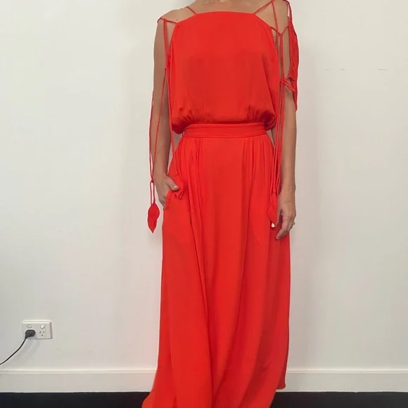 Tory Burch red maxi dress Evalene Dress - Picture 4 of 11